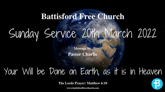 Sunday Service 20th March 2022